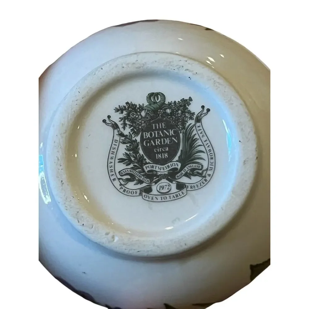 Portmeirion Botanic Garden Speedwell Condiment Pot & Lid Spoon Mustard Jam